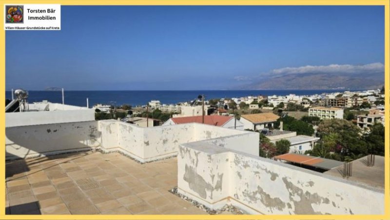 Kalamaki Kreta, Kalamaki Gebäude mit 2 Wohnungen, Meerblick Haus kaufen